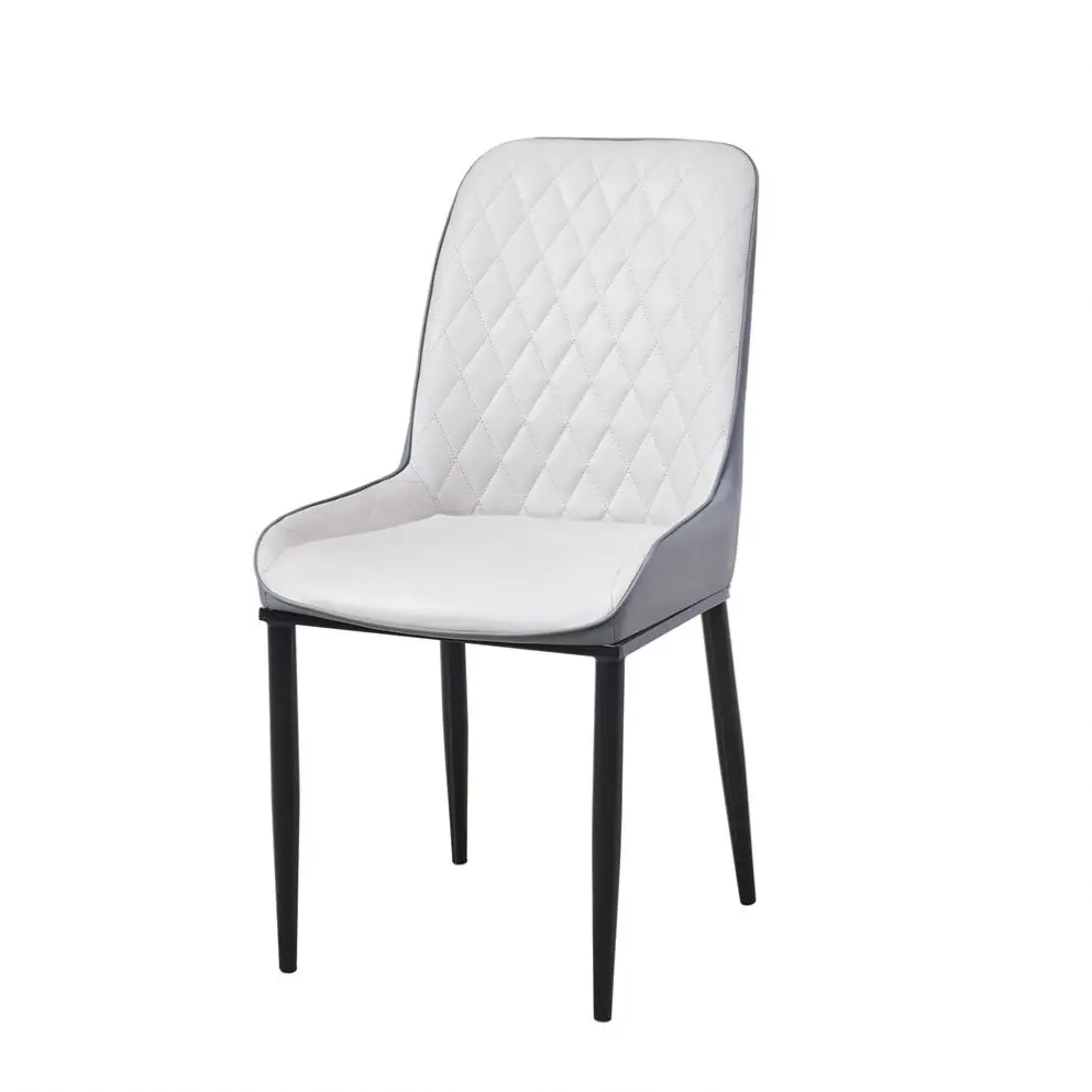 High Quality Dining Kitchen Chair Leather Fabric Wood Leg Upholstered Dining Chair