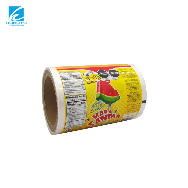 Food Grade Cold Sealing Biodegradable Packaging Aluminum Laminating Film Roll  Ice Lolly Packing Films