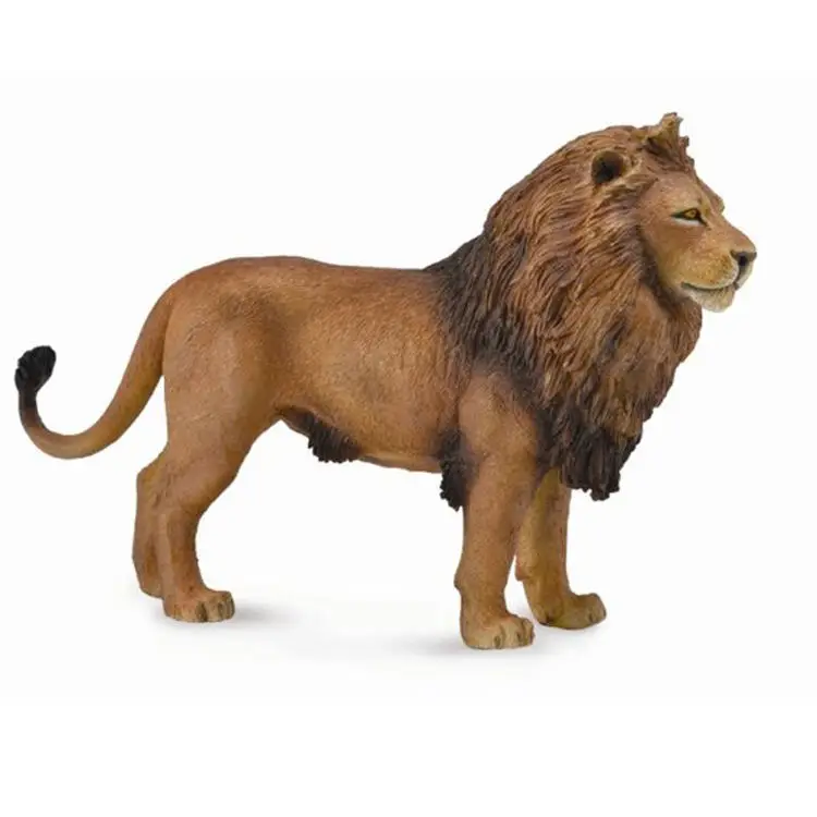 Customized life-size outdoor decorative animal sculpture fiberglass simulation lion sculpture statue