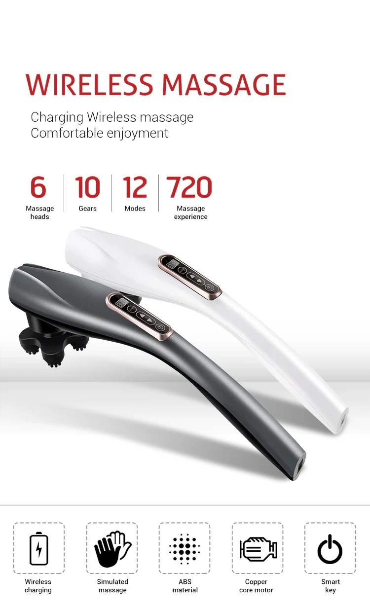 Новый массажер-Дельфин беспроводной электрический ручной массажный молоток для всего тела с вибрацией спины ног шеи плеч и