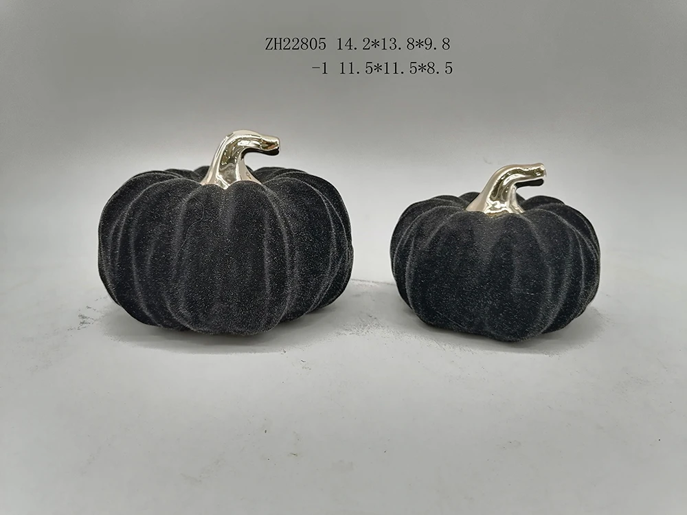Halloween Home Party Decoration Props Farmhouse Harvest Artificial Black Pumpkin Decor