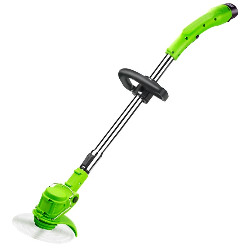 Manual weed wacker cordless grass trimmer with 3.0Ah Lithium battery 3 Types Blades for Garden and Yard Lawn Mower