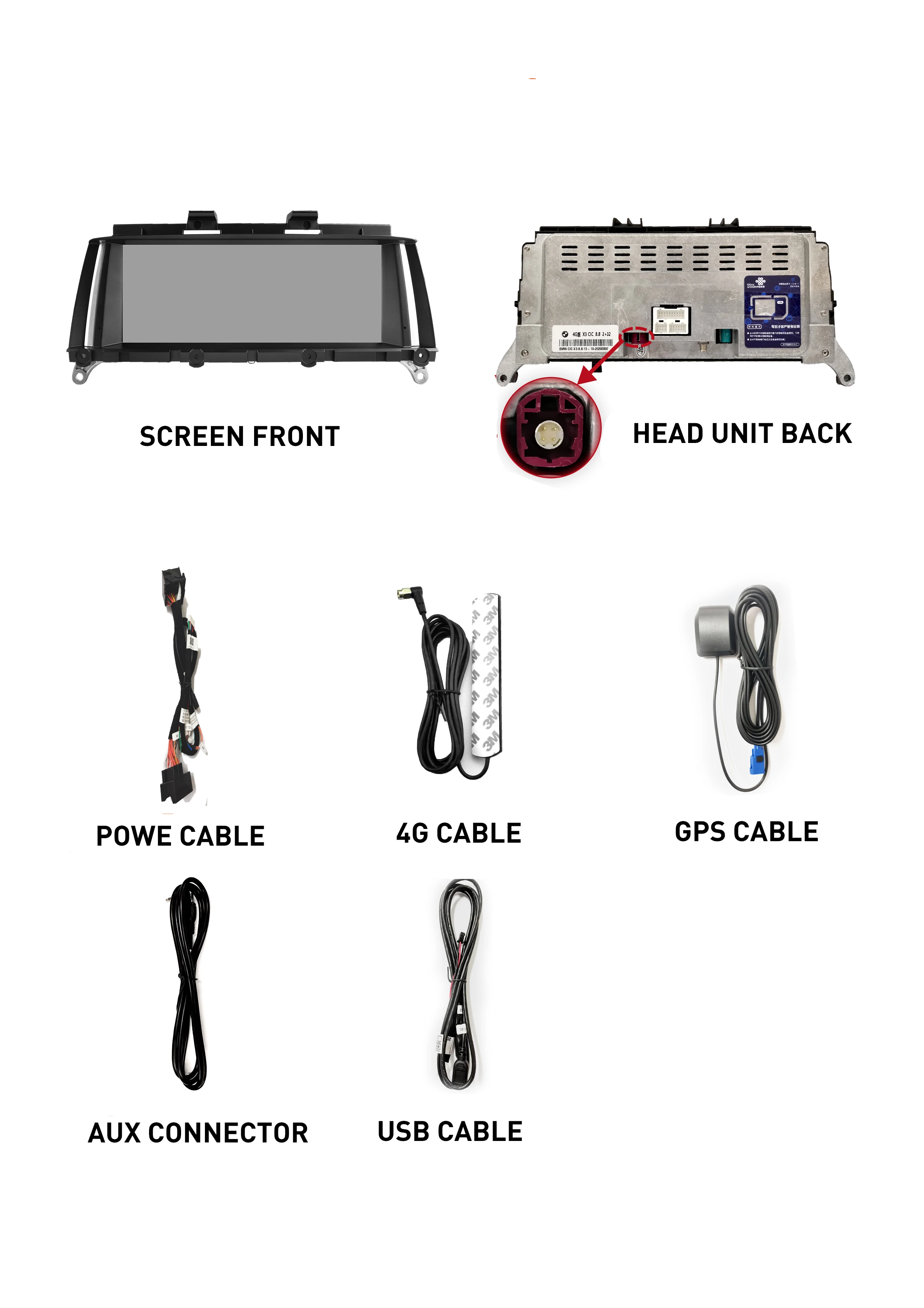 Factory price 4G SIM android 4 core 2+32GB Android 10.0  for BMW X3 F25 X4 F26 2011 2012 2013 autoradio Carplay Autoradio