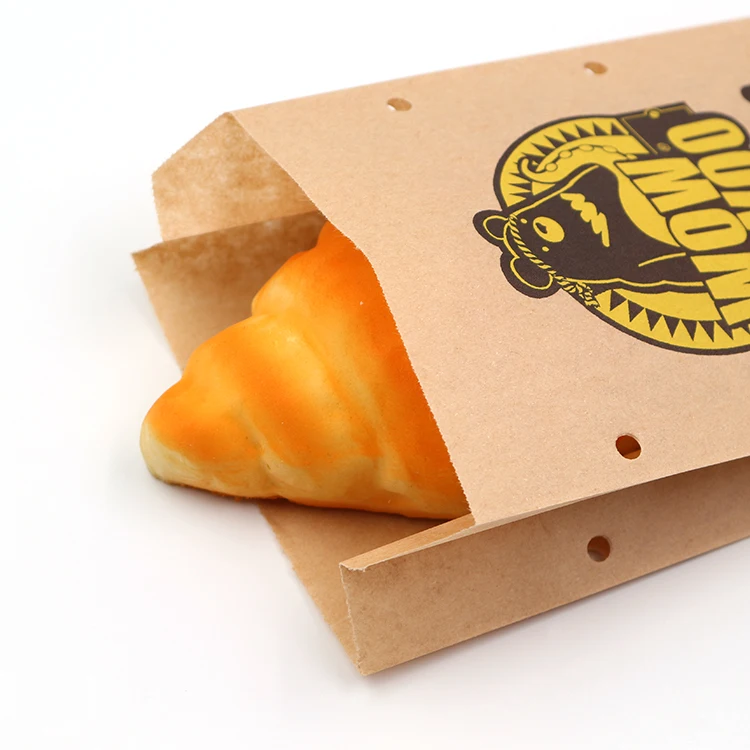 Greaseproof Paper Bag For French Fries Pizza Pancake Strawberry Pie Sandwich Grease-proof Paper Bag For Bread