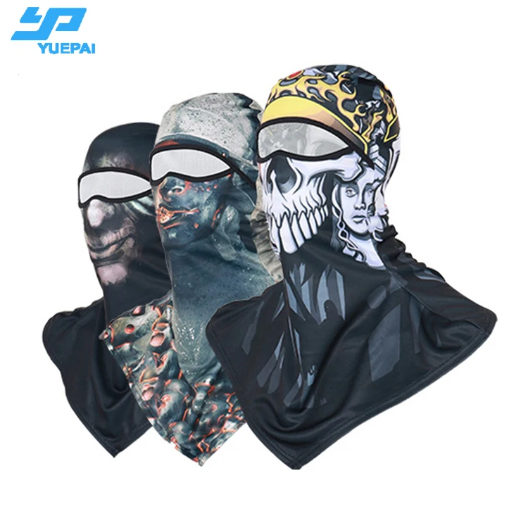 
Full sublimation head face one hole winter designer skeleton dog headwear Face Cover custom animal 3d print Skull balaclava 