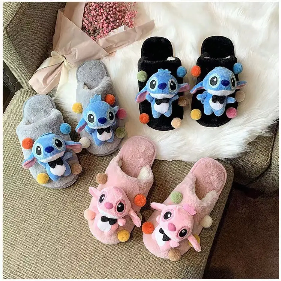 2021 new winter cartoon slippers fluffy home slippers fluffy doll slippers women
