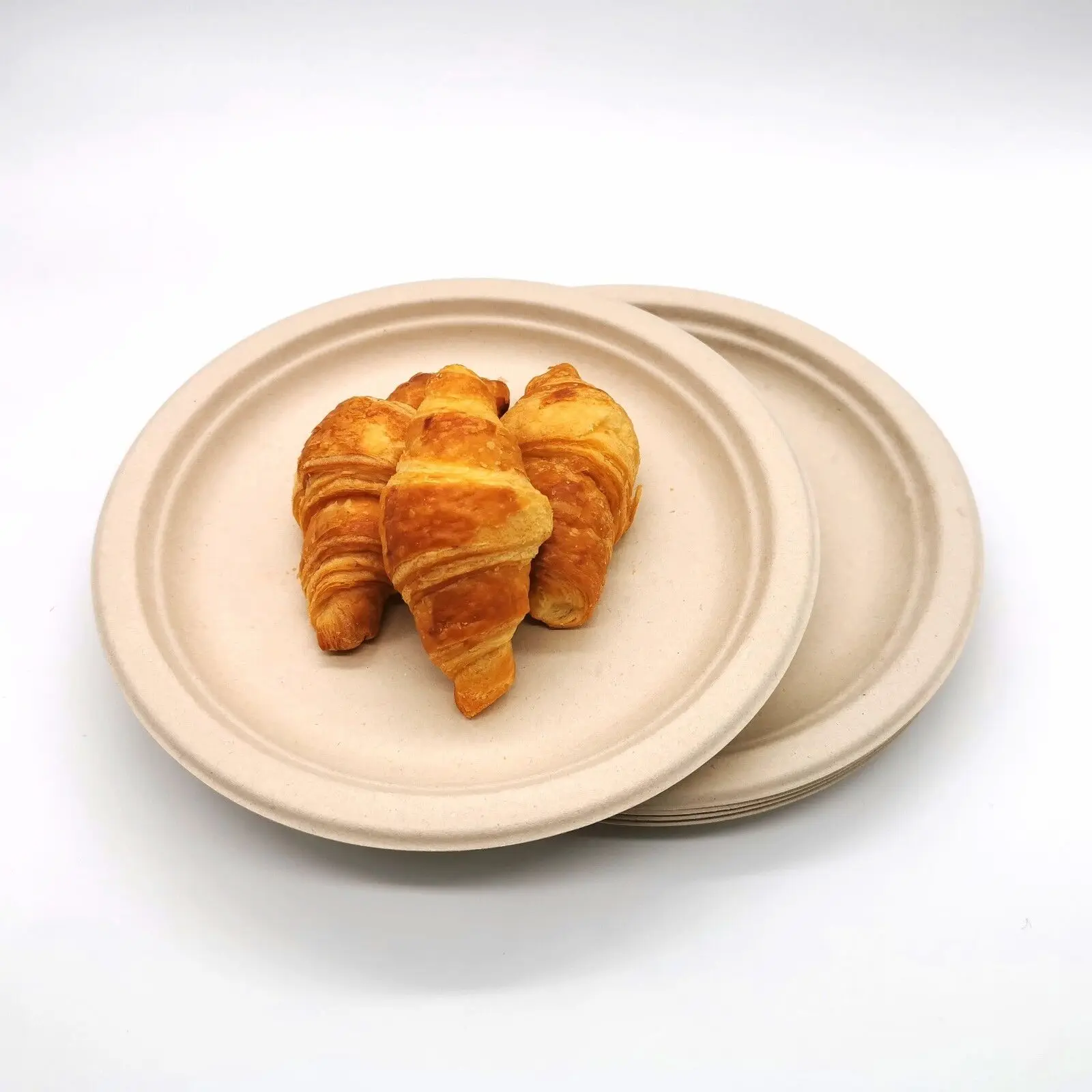 Disposable Biodegradable Plates Sugarcane Paper Pulp Mould Plates