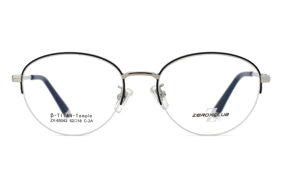 65042 High Quality Half Rim Titanium Eyeglasses Eye Glasses Frame