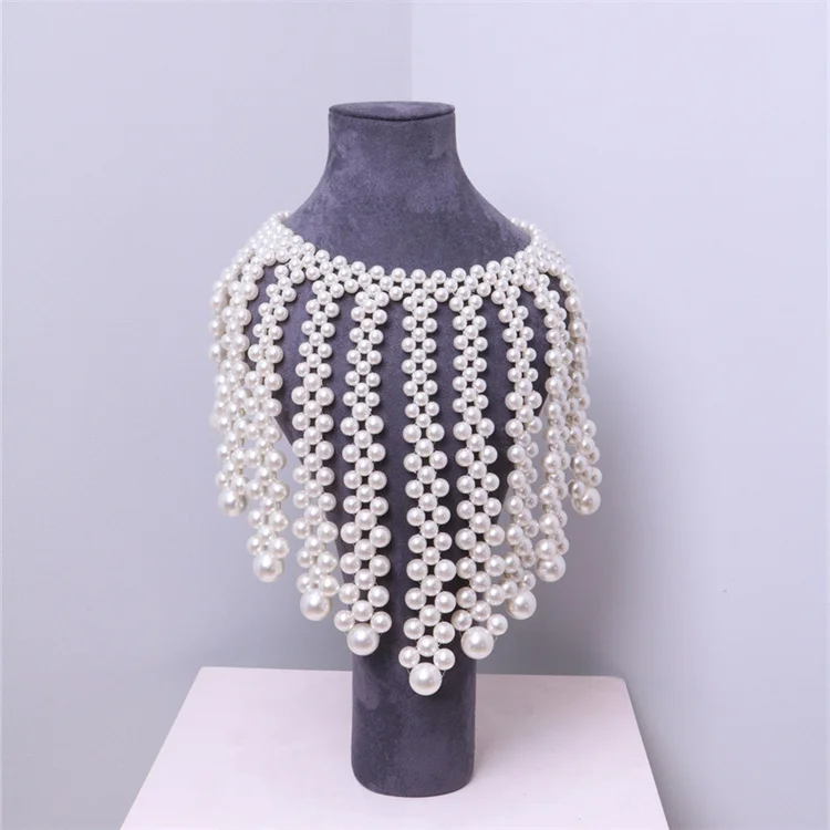 Chain Handmade Bead Chunky Big Pendant Necklace for Women Ball Braided pearl Choker Collar Necklace Accessories New