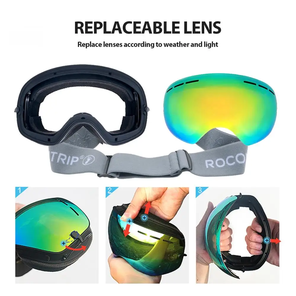 
Factory Wholesale sport goggles sunglass oem snowboarding goggles ski goggles magnetic 