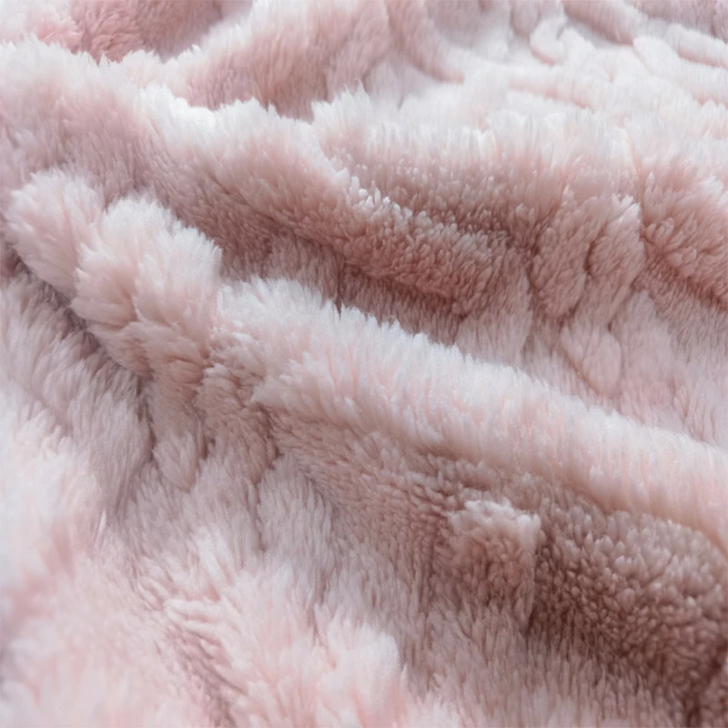 Wholesale 100% Polyester Jacquard Sherpa Cotton Fabric for Blanket Home Cloths Bathrobe Fabric