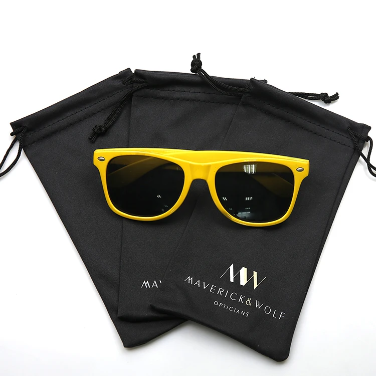 Custom Printed Colored Rpet Soft Pouch Sunglasses Case Microfiber Glasses Bag