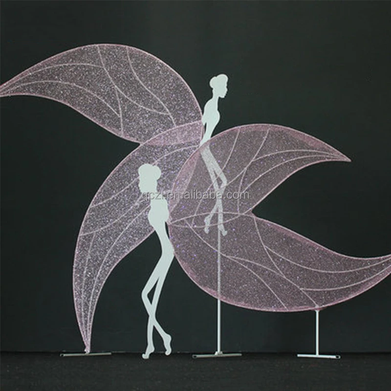 Customized Wedding Stage T stage Props Iron Fairy Pendant Decoration Luminous Angel Ceiling Decoration