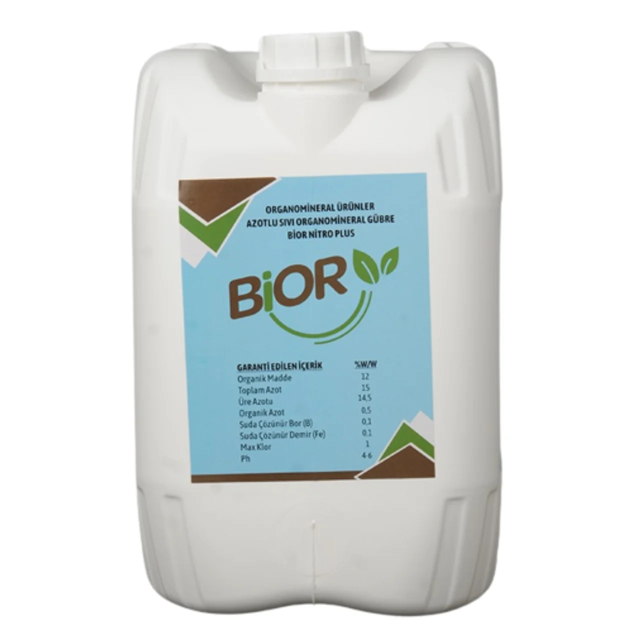 Liquid Organomineral Fertilizer 12% Organic Matter 15% Nitrogen (N) with Iron and Boron 20 Lt Turkey Origin Compound Fertilizer
