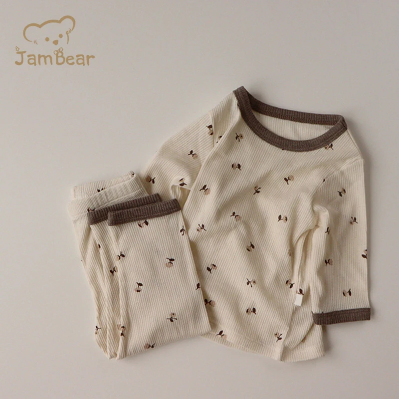  Jambear Органические Детские пробки для новорожденных пижама из органического хлопка комплект детской пижамы одежда малышей Детский костюм сна