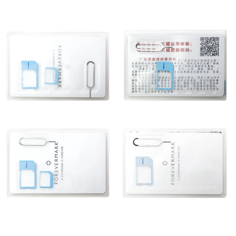 Custom PVC SIM Card Holder Sleeve Plastic Micro SIM Card Case Holder with Needle SIM Card Pouch