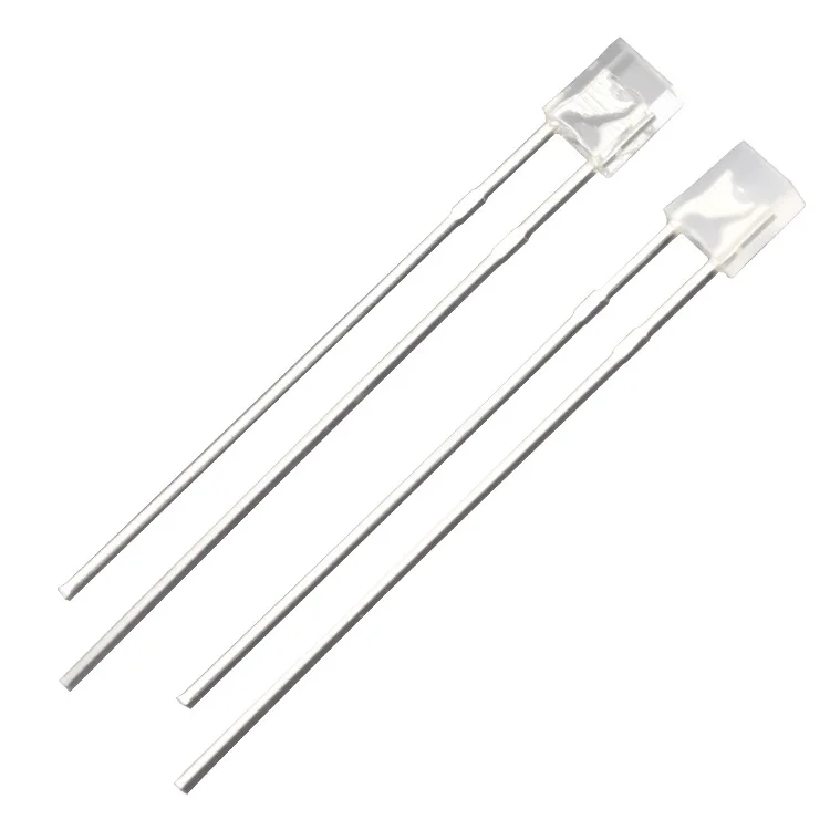 High brightness Diffused lens 2pins square type 588-595nm 234 Yellow LED diode for lights