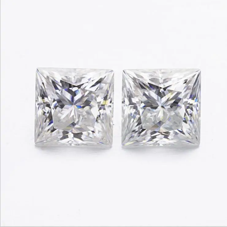 square shape moissanite princess cut moissanite 1ct on sale