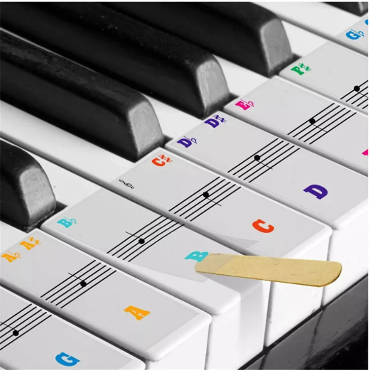 Наклейки для пианино 49/61/76/88 клавиатуры съемные прозрачные нетоксичные наклейки для пианино