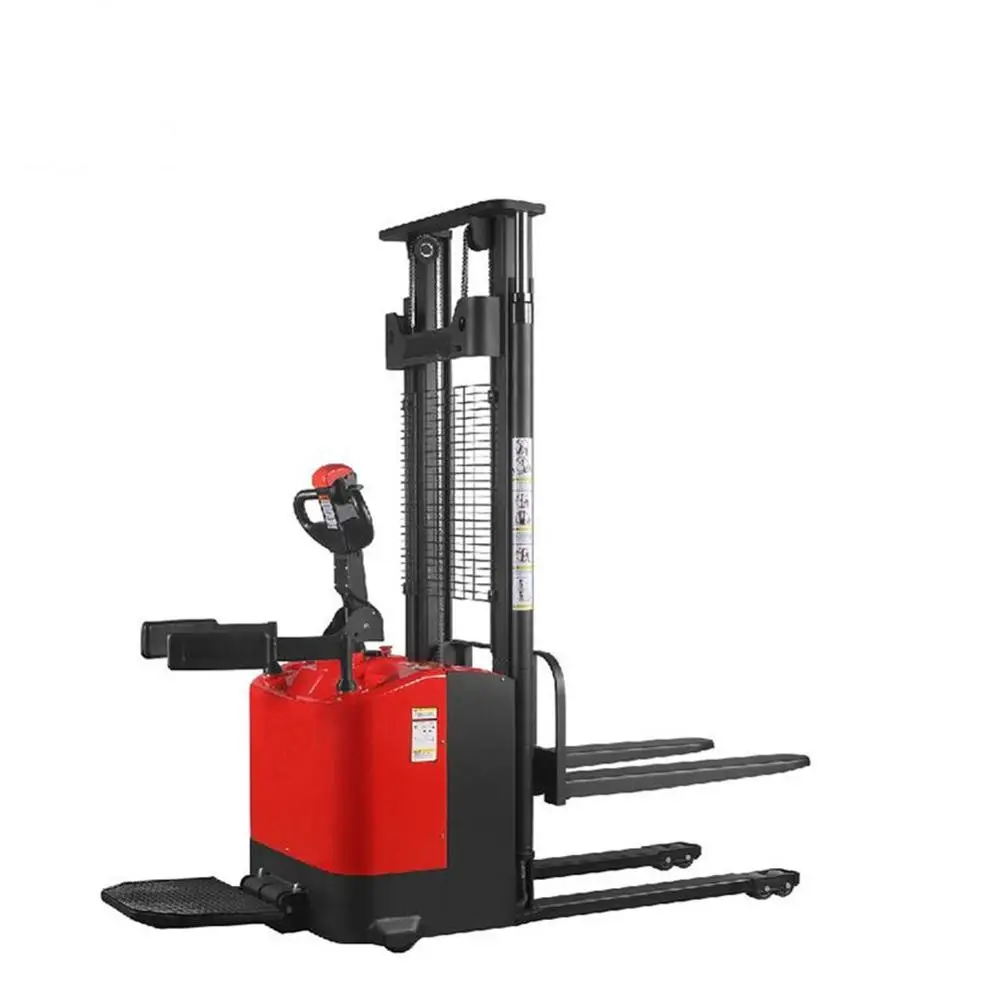 0.75T Small Forklift Electric Stacker Electric Forklift Hydraulic Handling Lift Pile High Car Without Leg Balance Weight Type
