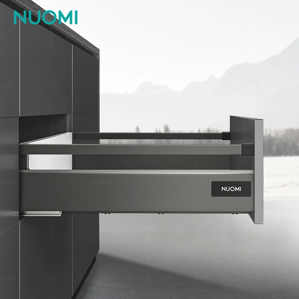NUOMI OYA Furniture Hardware Heavy Duty Drawer Box Soft Close Telescopic Channel Full Extension Kitchen Undermount Drawer Slide