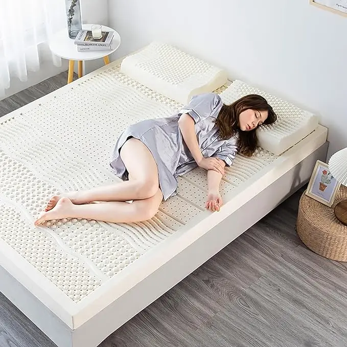 Queen Size Design Custom Natural Rubber Tatami Topper Hotel Home Bed Folding in a Box Soft Latex Mattress Full Size Massage