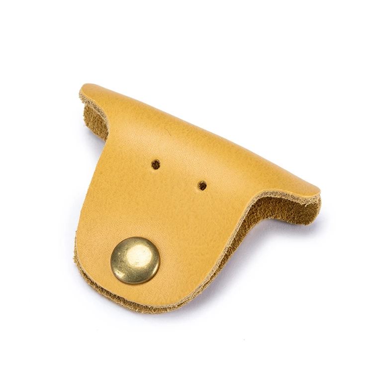 Wholesale Real Crazy Horse Leather Multi-Function Data Cable Storage Holder Winder Portable Charging Cable Storage Cases