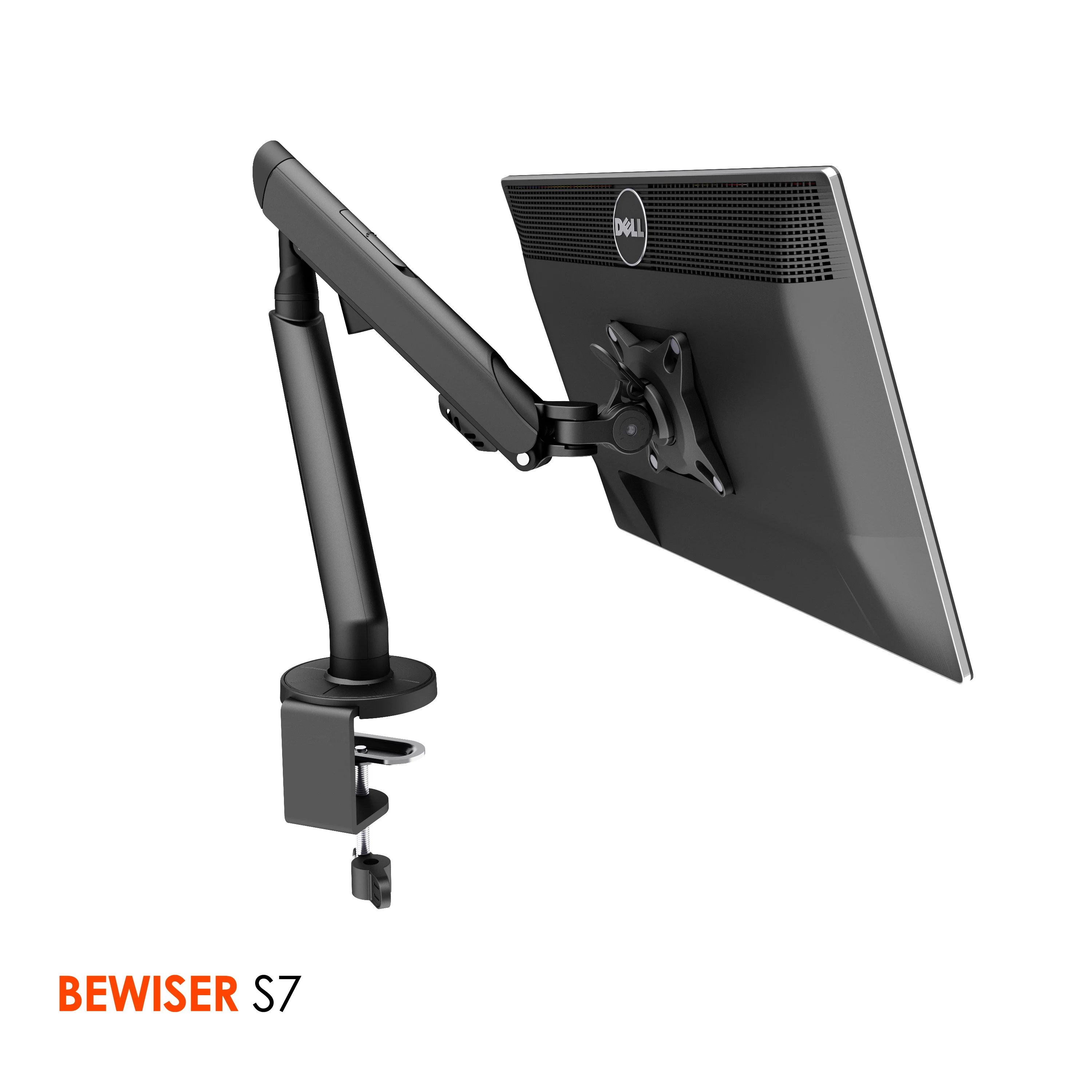 Gas spring lcd monitor desk mount Flexible holder arm Hanging lcd monitor arm (BEWISER S7)
