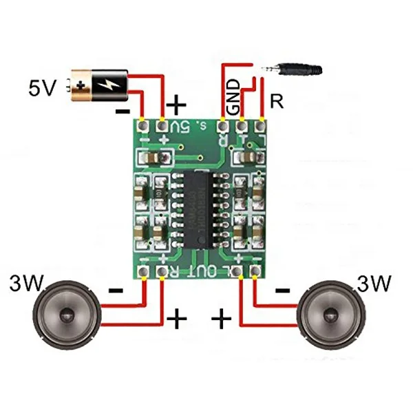  Плата цифрового мини-усилителя мощности PAM8403 3 Вт + плата класса D аудио USB DC 5 В 2x3 поддержка источника