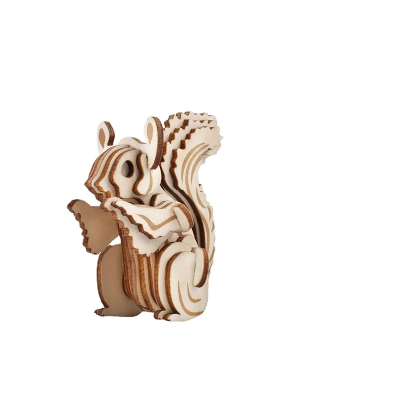 Cheap Wooden 3D Puzzle Educational toys unique shaped simple Jigsaw Puzzles Animal Dinosaur Shape for kids DIY Games