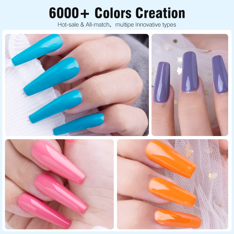 R S Nail Factory Direct Sale 1 kg Barrel Bulk Color Gel Polish  Nail Glue Adhesive 6000 Colors Long Lasting Varnish Nail Uv Gel