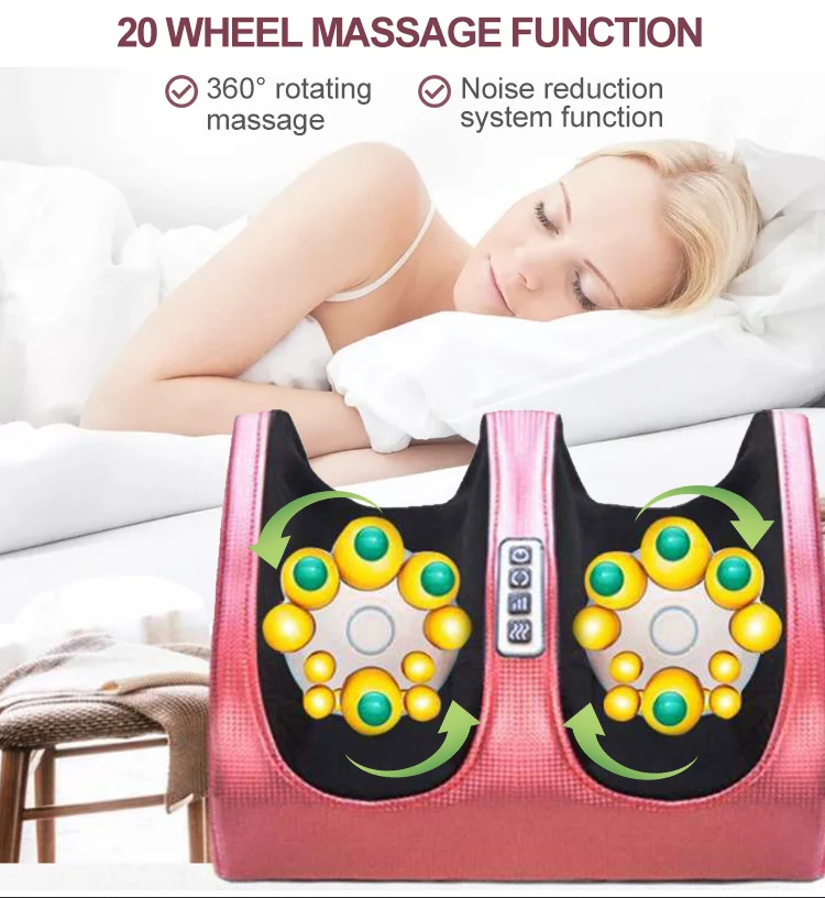 Cheap Price Pain Relief Portable Electric Heating Shiatsu Kneading Rolling Vibration Calf Leg Foot Massager