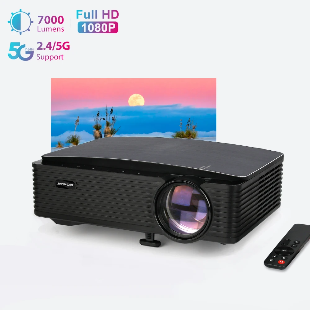 Lianlian Cast 7000 люмен 1080P игровой проектор Smart Android WIFI 4K LCD видео Full HD Поддержка светодиодный