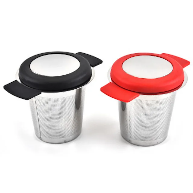 Hot Sale Tea Infuser with Double Silicone Handles Extra Fine Mesh Large Capacity Tea Coffee Mugs Tea Infuser