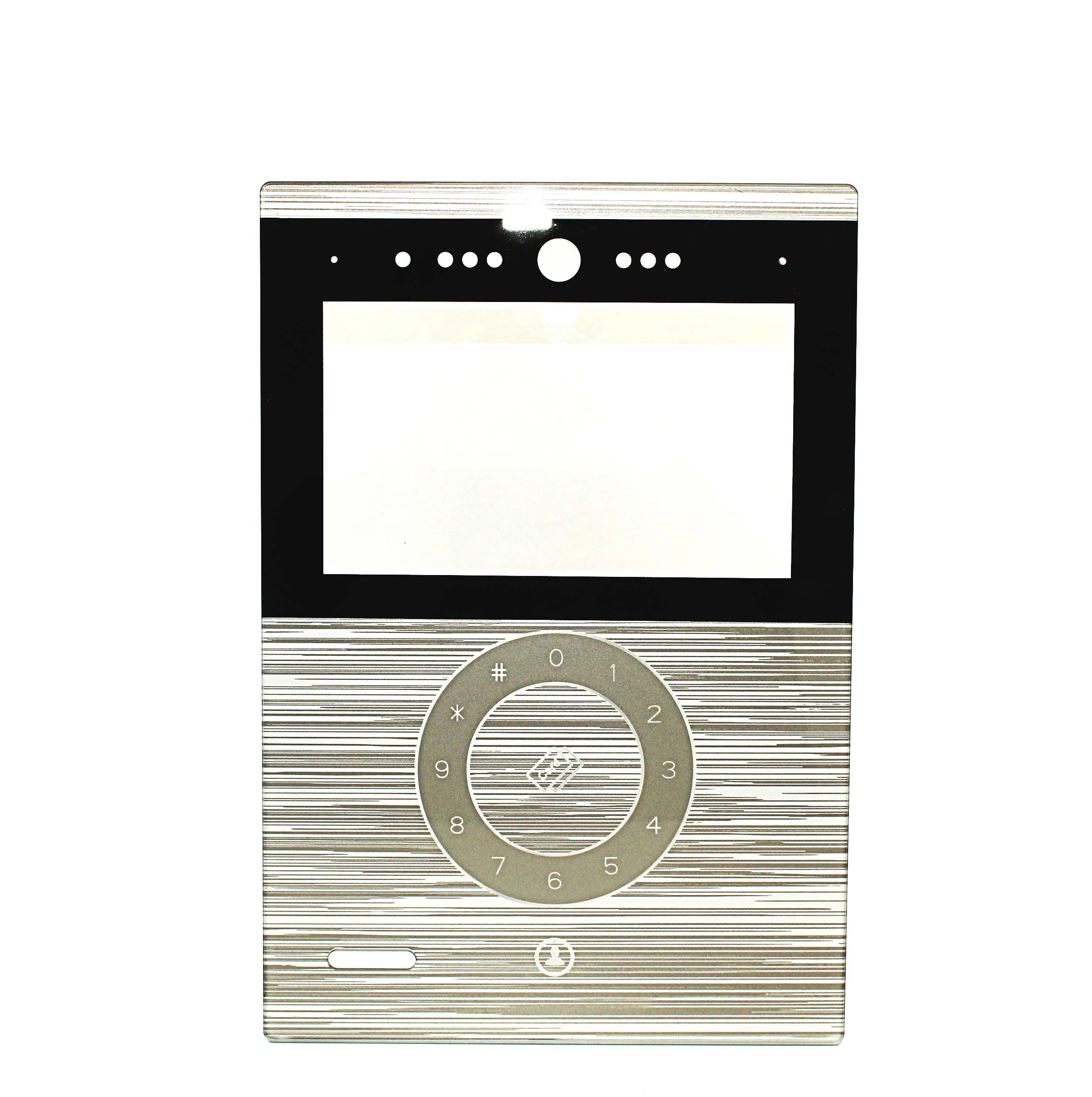 Custom AG AR AF silk screen printing tempered glass Face recognition touch screen panel for smart door lock