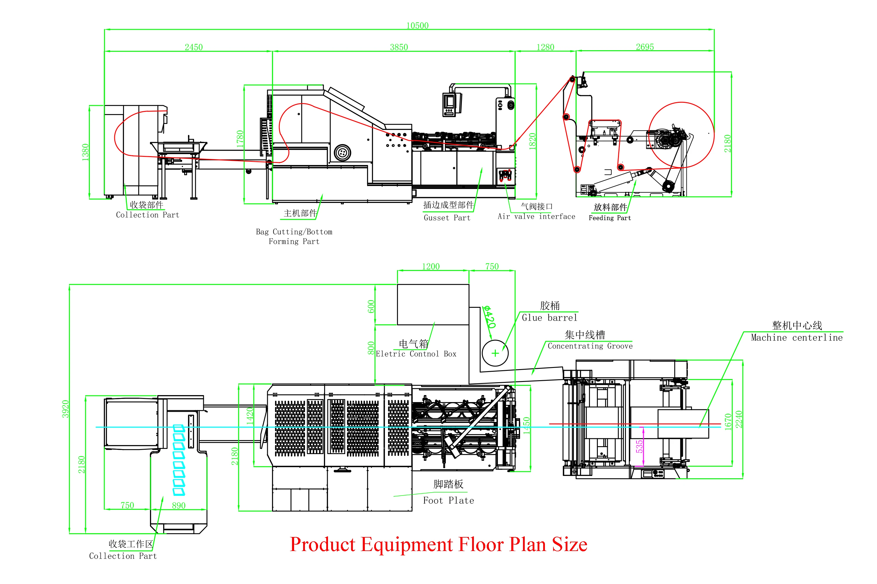 RZFD-450B Automatic counting packaging vegetable packing equipment for making paper bags