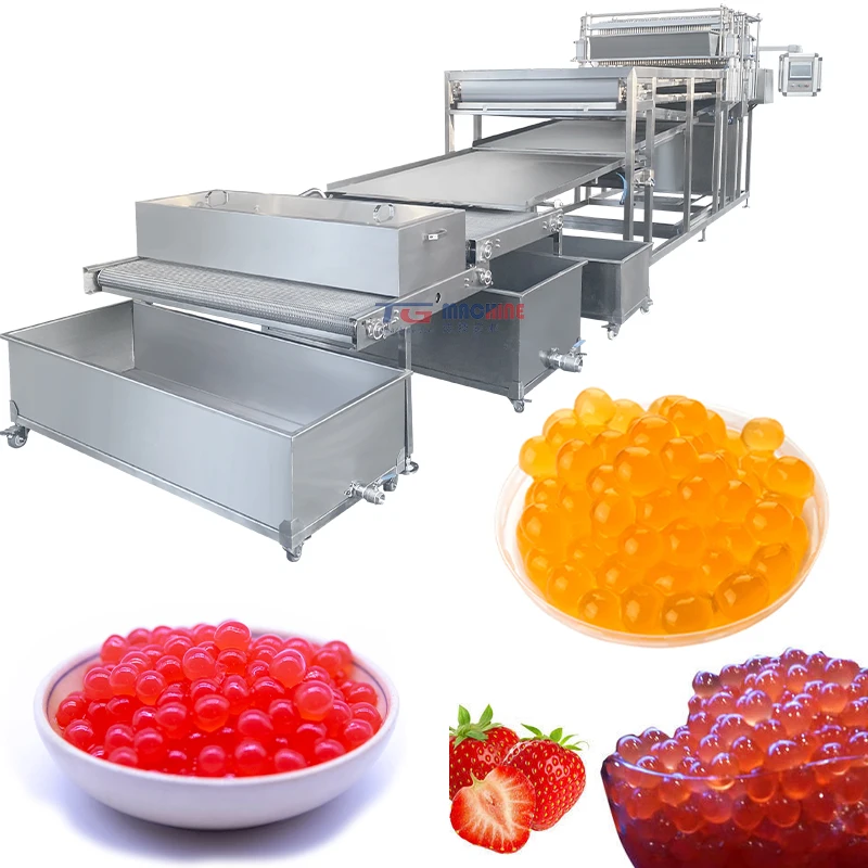 Durable automatic stainless steel juice agar ball konjac ball manufacturing machine juice ball popping boba production line