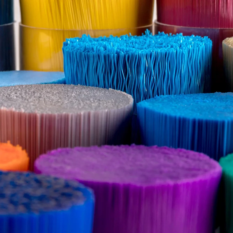 Factory custom 0.05mm PBT brush wire nail polish brush wash brush interdental brush with white nylon filaments