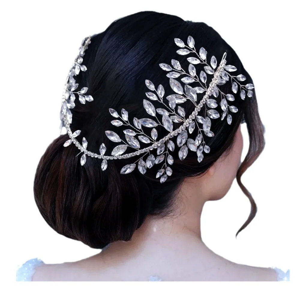 Fashion bridal hair accessories wedding handmade crystal handmade tiara wedding headpiece bridal