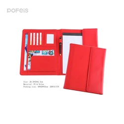 Custom A4 pu Leather Conference Office Business Presentation Folder Gift Portfolio Document File Folder