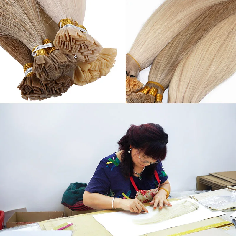 Wholesale factory price natural russian u tip hair extensions fusion u tip 80% drawn hair with women