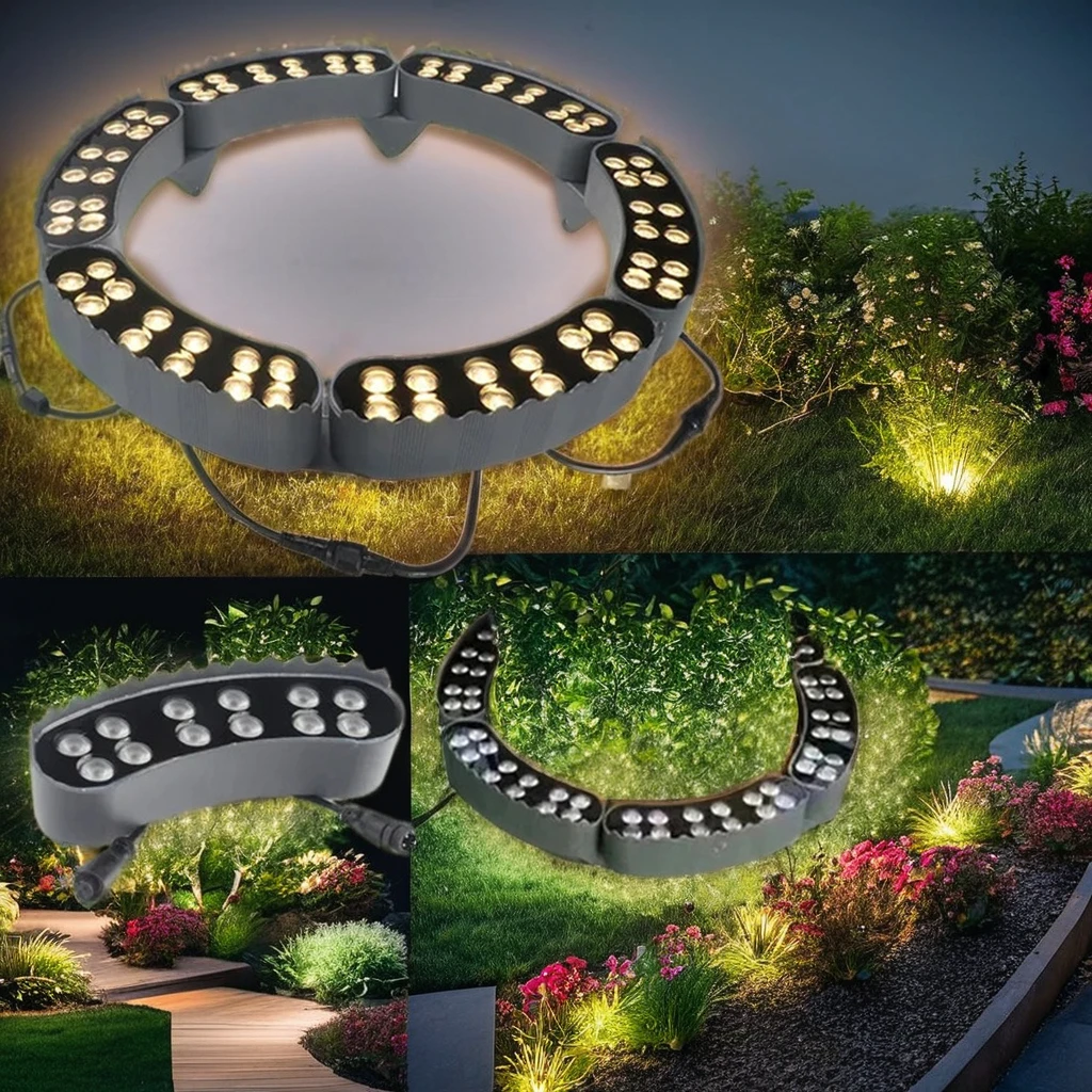 YOUWIN 12W Spotlight Solar Powered Aluminum Pillar Ring Light Customizable Coconut Palm Landscape Hug Tree Wholesale Gardens