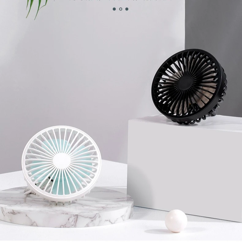 Portable small fan  USB car mounted small fan 6-inch USB interface power supply adjustable speed Car mounted clamp fans