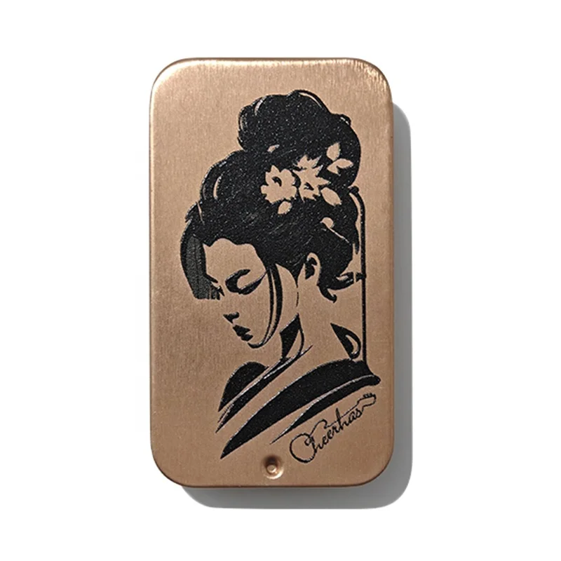 Oem Manufacture Gift Silver Square Hinge Guitar Pick Tin Case Packaging Tin Box Custom