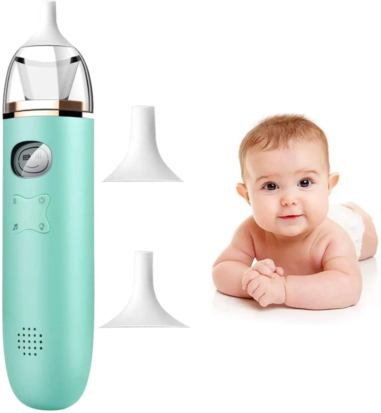 baby hospital grade Nasal Aspirator Quickly and Gently Clear Stuffed Infant Noses, Toddler and Baby