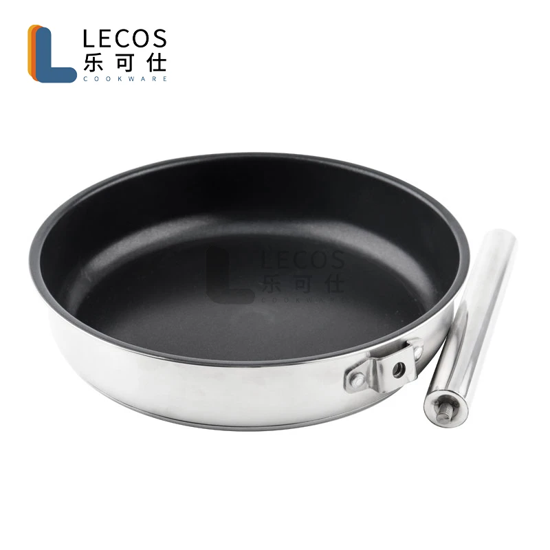 Горячая Распродажа уличная сковорода для жарки с антипригарным покрытием съемная Складная со съемной ручкой