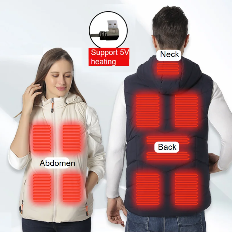 Heated Clothing Warm Calor Chaleco Gilets Chauffants Veste Chauffante Thermal Electric Jackets USB Heated Vest With Battery Pack