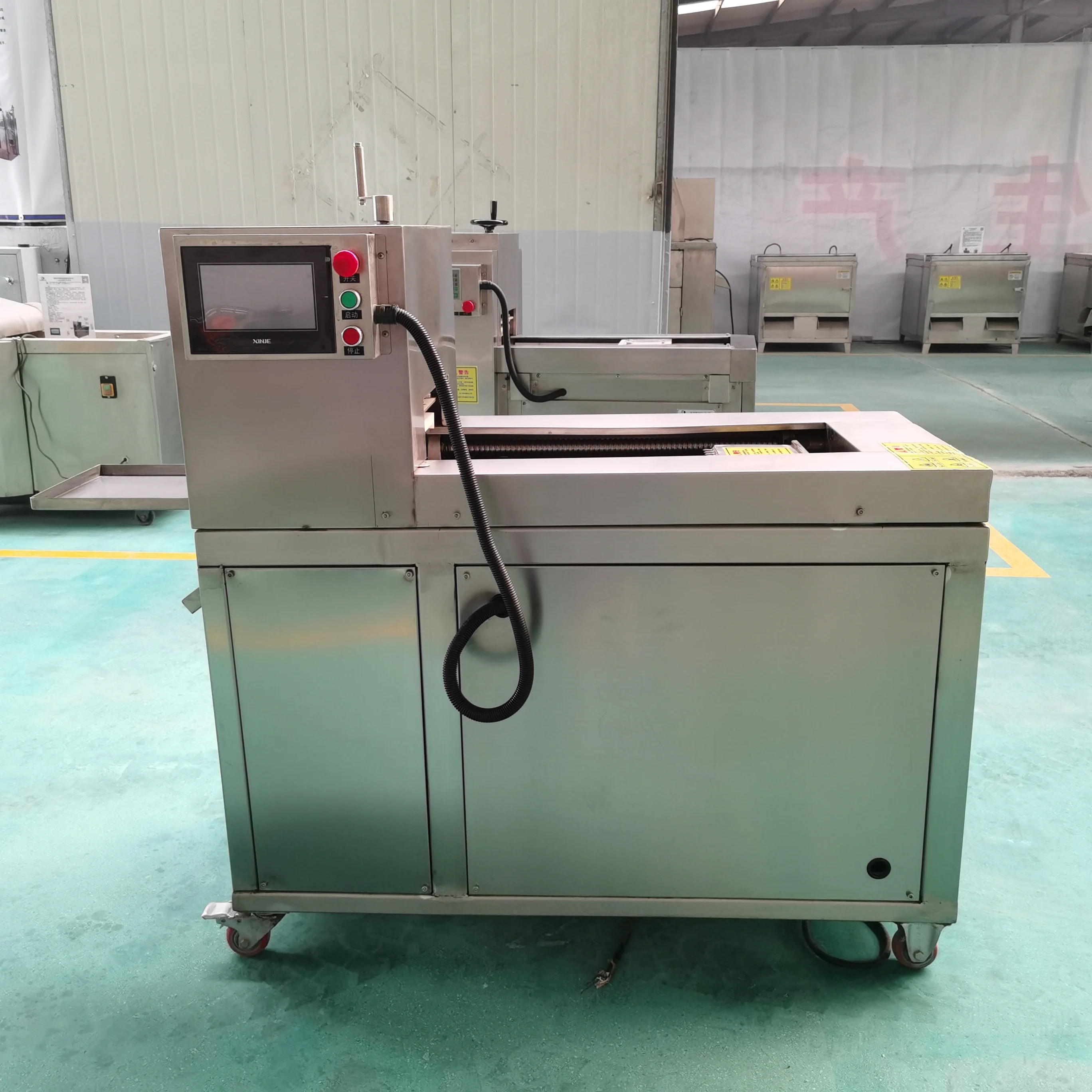 Fully Automatic Meat Slicer Ham Slicer Cut Frozen Meat Machine Beef mutton Roll Cut Machine Meat Slicing Machine