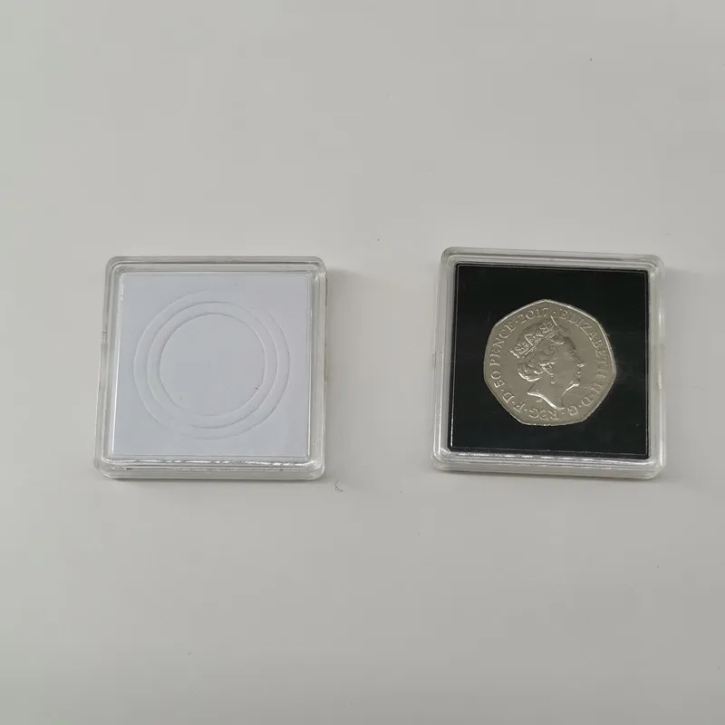 40*40mm Acrylic square capsule for ingot silver bar coin
