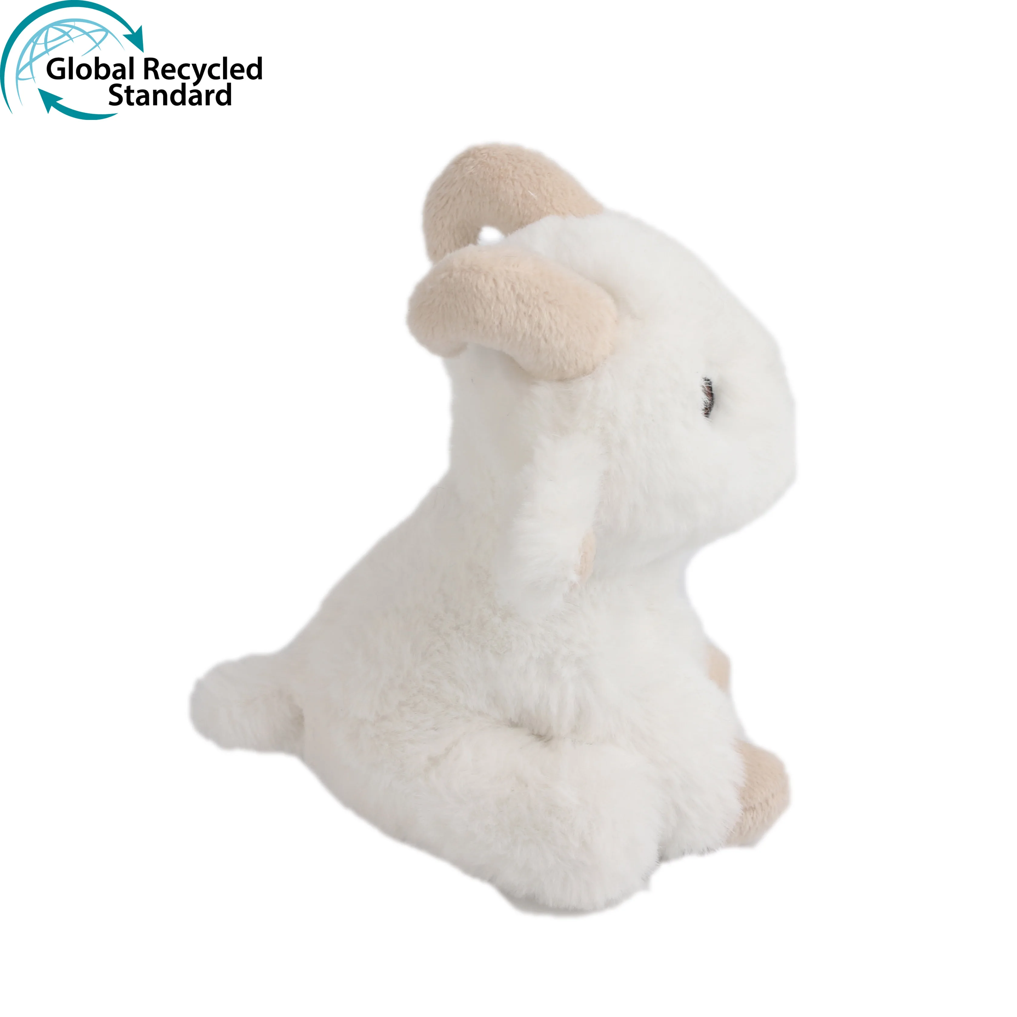 GRS certified recycled polyester RPET eco-friendly plush goat stuffed toy